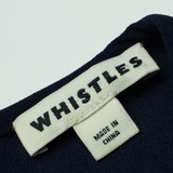 WHISTLES Frill Womens Shift Dress Blue Short Sleeve Knee Length UK 10