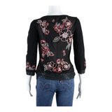 COAST Cardigan Womens Top Black V-Neck Long Sleeve S