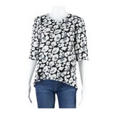 WHISTLES Oversized Womens Oversized Top Black Spotted UK 8
