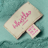 WHISTLES Womens Blouse Blue V-Neck Silk UK 12