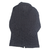 BIAGGINI Glitter Womens Shirt Black Collared Long Sleeve M