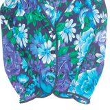 LIOLA Womens Printed Blouse Blue Collared Long Sleeve Floral L