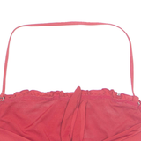 TEZENIS Womens Halter Neck Top Red Button Neck Sleeveless S