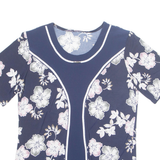 Womens Printed Blouse Blue Floral M