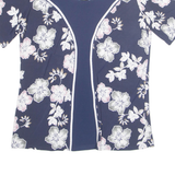 Womens Printed Blouse Blue Floral M