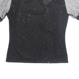 Glitter Womens Top Black 4XL