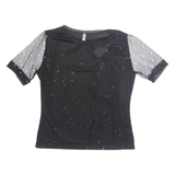 Glitter Womens Top Black 4XL