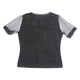 Glitter Womens Top Black 4XL