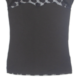Womens Top Black Polka Dot M