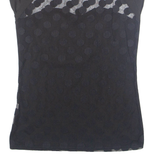 Womens Top Black Polka Dot M