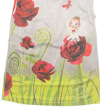 ANATOPIK My Little Devil Womens Printed Top Red Sleeveless Crazy Pattern M