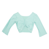 VICARD Womens Top Blue V-Neck 3/4 Sleeve S