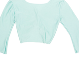 VICARD Womens Top Blue V-Neck 3/4 Sleeve S