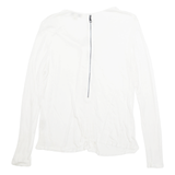 BURBERRY London Womens Blouse White V-Neck Long Sleeve M