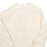 Embroidered Womens Shirt Cream Collared Long Sleeve L