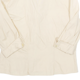 Embroidered Womens Shirt Cream Collared Long Sleeve L