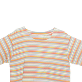 Womens Cropped Shirt Red Striped L