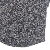 Cheetah Womens Printed Top Grey Animal Print M