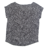 Cheetah Womens Printed Top Grey Animal Print M