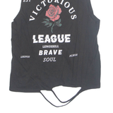 FB SISTER Brave Soul Womens Printed Vest Black Sleeveless XS