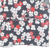 SELF-ESTEEM Womens Printed Blouse Black V-Neck Floral XL