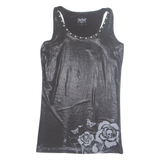 BLACK PREMIUM Metallic Skull Womens Printed Vest Black Sleeveless M
