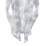 PIMKIE Tie-dye Womens Kimono Blouse Grey Button Neck Long Sleeve S