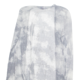 PIMKIE Tie-dye Womens Kimono Blouse Grey Button Neck Long Sleeve S