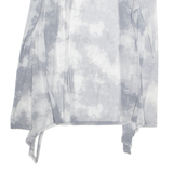 PIMKIE Tie-dye Womens Kimono Blouse Grey Button Neck Long Sleeve S