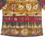 Womens Printed Blouse Brown Floral L