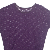 Lace Womens Top Purple L