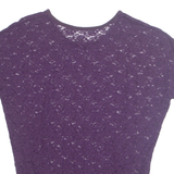 Lace Womens Top Purple L