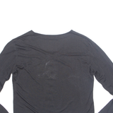 SOLOLA Button Up Womens Blouse Black Long Sleeve M