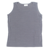 FRANELI FASHION Womens Top Grey Sleeveless L