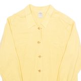 SUGAR PRODUCTS Womens Shirt Yellow Collared Long Sleeve Linen XL