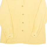 SUGAR PRODUCTS Womens Shirt Yellow Collared Long Sleeve Linen XL