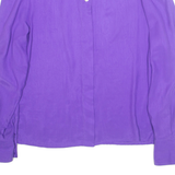 SOMMERMANN Womens Shirt Purple Collared Long Sleeve S