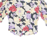 ANTONELLE Womens Printed Blouse Yellow V-Neck Floral M