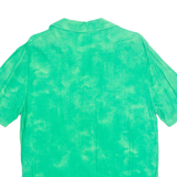 SERGIO Donna Womens Oversized Shirt Green Collared Viscose UK 12