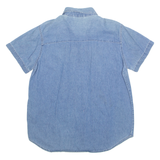 BASIC EDITIONS Womens Shirt Blue Collared Floral M