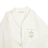 ROCCOBAROCCO Womens Blouse Cream Long Sleeve M