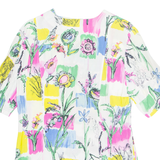 SCIROCCO Womens Printed Shirt White Viscose Floral L