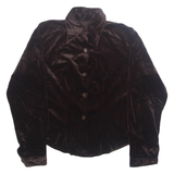Womens Shirt Brown Collared Long Sleeve M