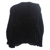 KARIN STEVENS Womens Blouse Black Long Sleeve S