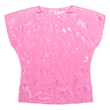 TESS Womens Printed Top Pink Sleeveless Floral M