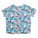 TRUFFLES Womens Printed Shirt Blue Crazy Pattern L