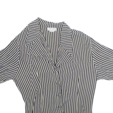 CAMILLE CLAUDEL Womens Printed Shirt Beige Collared Striped L