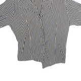 CAMILLE CLAUDEL Womens Printed Shirt Beige Collared Striped L