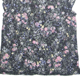 LAUNDRY Womens Printed Top Black Sleeveless Floral S