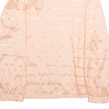NISIONS Womens Blouse Pink Collared Long Sleeve M